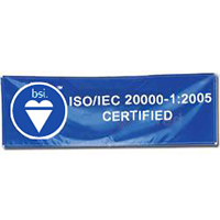 BSI's ISO/IEC 20000-1:2005 Certified Banner, BSIISOIEC20039H