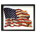 American Flag Framed 3D Collage Art, CANYS375