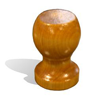 Wood Ball Ornament for House Mount Flagpoles, CBALL1