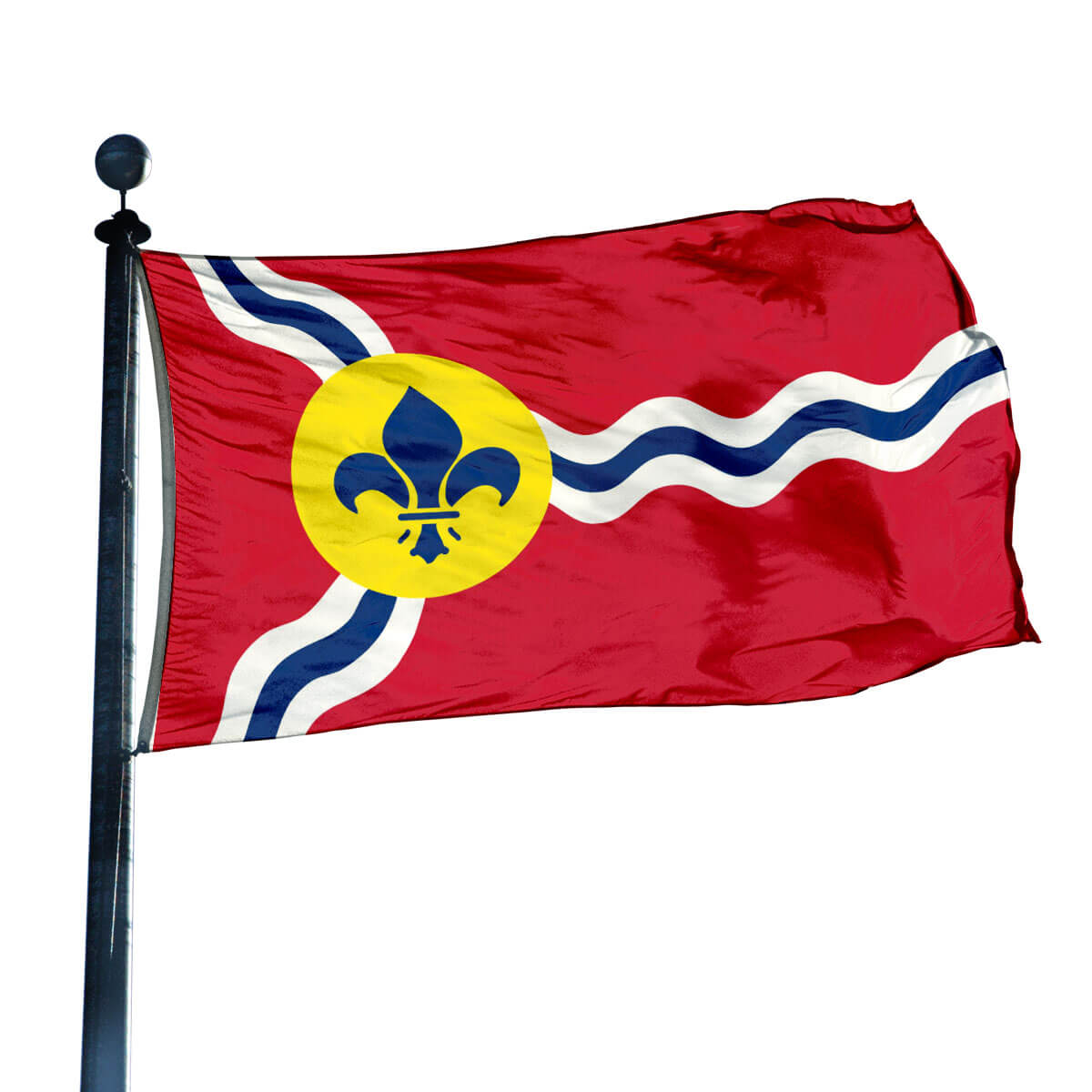 Flag of St. Louis, Missouri Sticker by Flags of the World