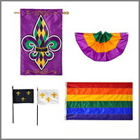 Mardi Gras Flags & Decorations