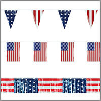 American Flag String Pennant Banners