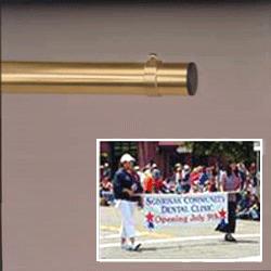 Capped End Lead Parade Banner Pole, CPOLE84CG