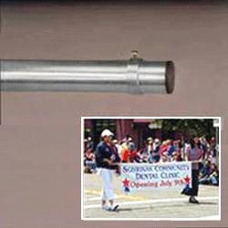 Capped End Lead Parade Banner Pole, CPOLE84CS