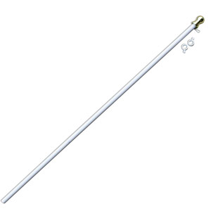 White 6 ft. Tangle Free Spinning Flagpole, CPOLE6TFW