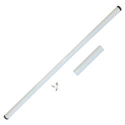 Lightweight Telescoping Flagpole, 12 ft. Silver Fiberglass, CPOLE781