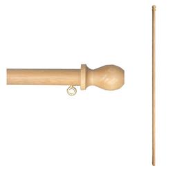 One-Piece Pole with Ball Ornament, CPOLEB6