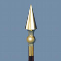 Round Spear Ornament with Ferrule