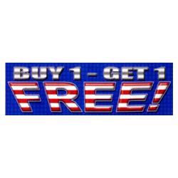 Buy 1- Get 1 Free PatrioticBanner, FBPP0000009833