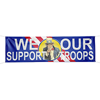 Vinyl We Support Our Troops PatrioticBanner