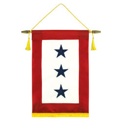 Nylon Service Flag 3 Star Banner, FBPP0000012022