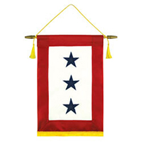 Nylon Service Flag 3 Star Banner