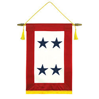 Nylon Service Flag 4 Star Banner