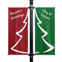Christmas Tree Street Pole Banner
