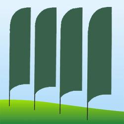 Emerald Green Wave Nylon Banner, DBANNN01WB1269