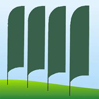 Emerald Green Wave Nylon Banner, DBANNN01WB1269