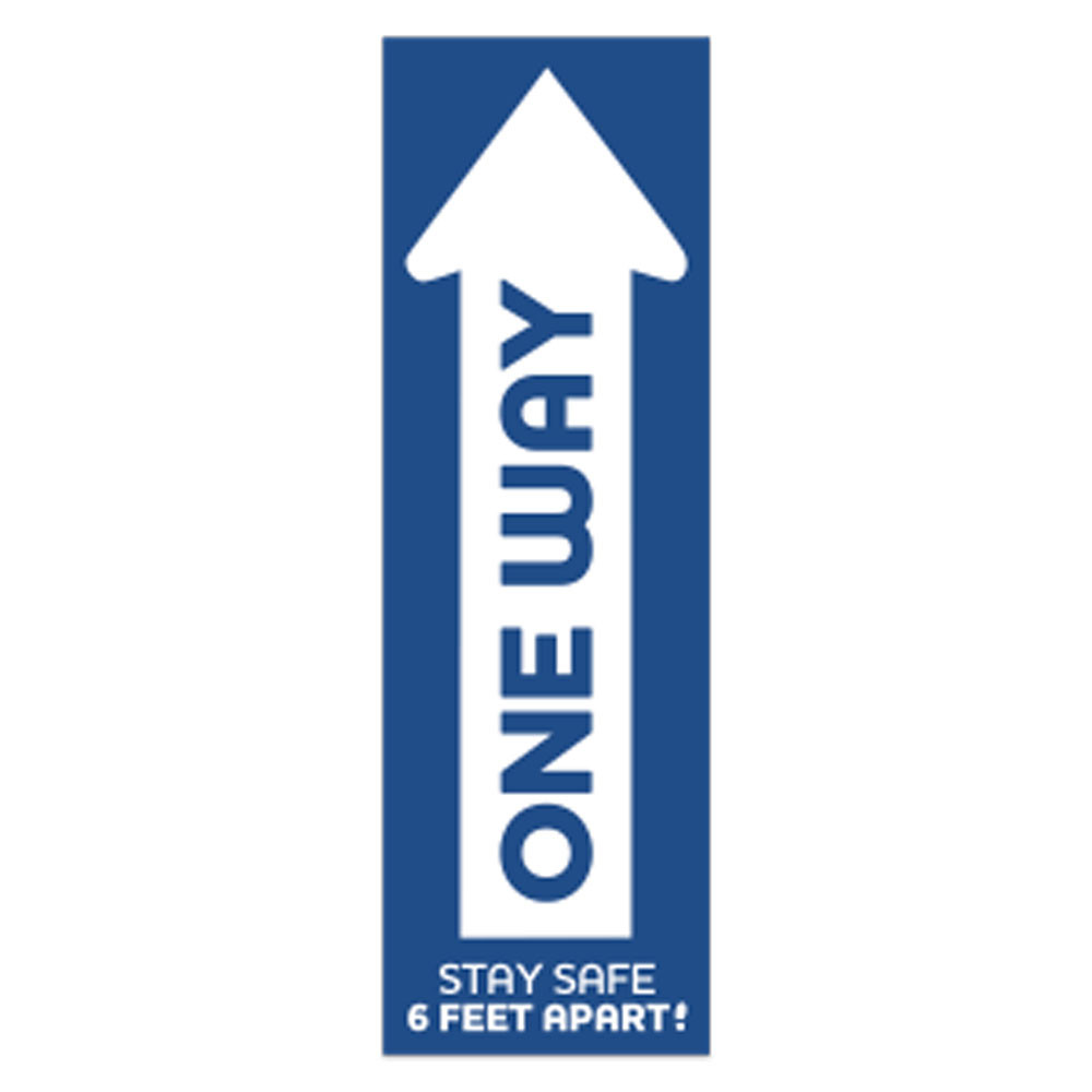 One Way Social Distancing Arrow Floor Decal (6 Pack) FlagandBanner