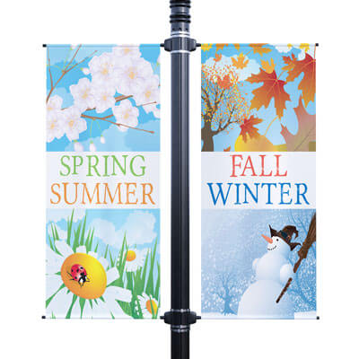 Four Seasons Double Street Pole Banner, FBPP0000010458