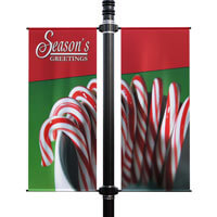 Candy Cane Double Street Pole Banner