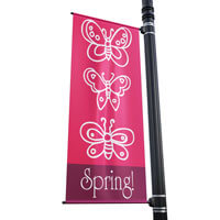 Vinyl Butterfly Street Pole Banner