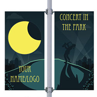 Concert in the Park Double Street Pole Banner