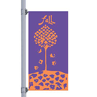 Falling Leaves Street Pole Banner