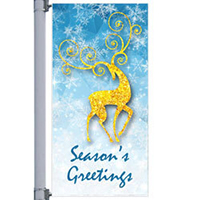 Fantasy Rudolph Street Pole Banner