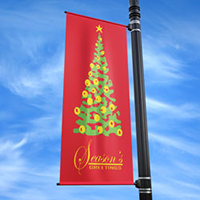 Holiday Tree Street Pole Banner