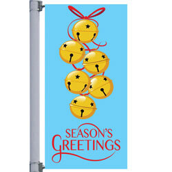 Vinyl Jingle Bells Street Pole Banner, FBPP0000010799