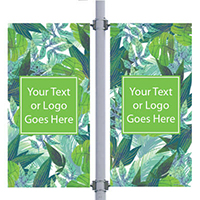 Leaves & Vines Double Street Pole Banner