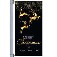 Reindeer Street Pole Street Pole Banner