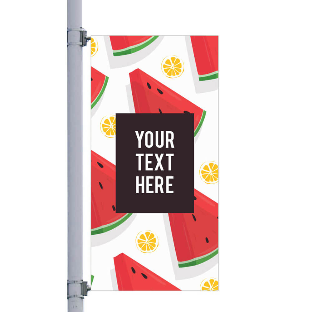 Summer Fruit Street Pole Banner, FBPP0000012480 | FlagandBanner.com