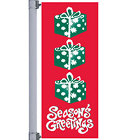 Snowflake Giftbox Street Pole Banner