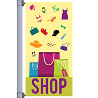 Shopping Street Pole Banner