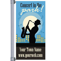 Saxophone Street Pole Banner