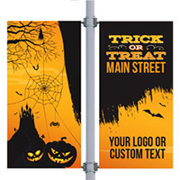 Trick or Treat Double Street Pole Banner