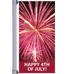 Happy 4th Street Pole Banner, FBPP0000010641