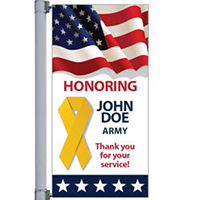 Flag Honors Street Pole Banner