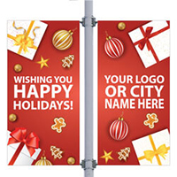Gifts Galore Double Street Pole Banner