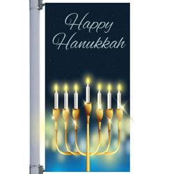 Hanukkah Candles Street Pole Banner, FBPP0000010640