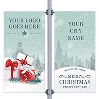 Holiday Frenzy Double Street Pole Banner