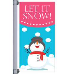 Let It Snow Street Pole Banner, FBPP0000010888