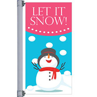 Let It Snow Street Pole Banner