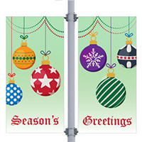 Ornament Variety Double Street Pole Banner