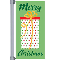 Polka Dot Present Street Pole Banner
