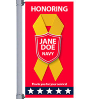 Red Honors Street Pole Banner