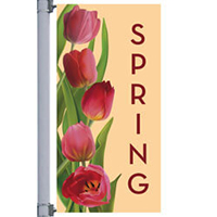 Red Tulip Street Pole Banner