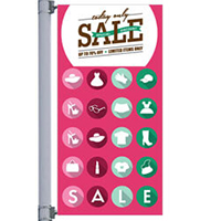 Sale Dots Street Pole Banner