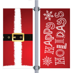 Santa Double Street Pole Banner, FBPP0000011977
