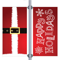 Santa Double Street Pole Banner
